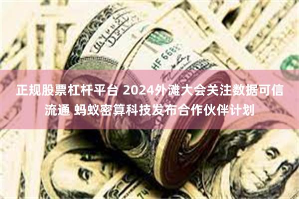 正规股票杠杆平台 2024外滩大会关注数据可信流通 蚂蚁密算科技发布合作伙伴计划