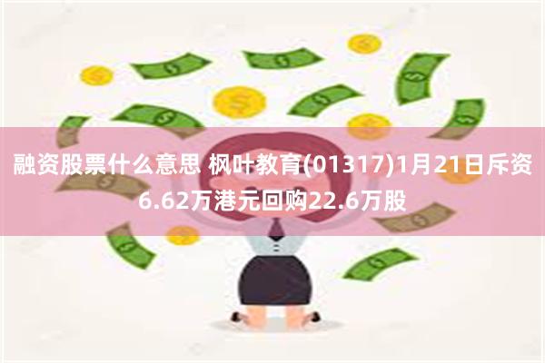 融资股票什么意思 枫叶教育(01317)1月21日斥资6.62万港元回购22.6万股